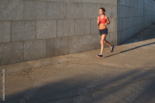 Fotoroleta droga fitness lekkoatletka zdrowy ulica