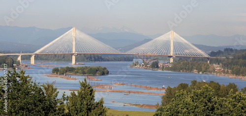 Naklejka most transport kanada widok woda