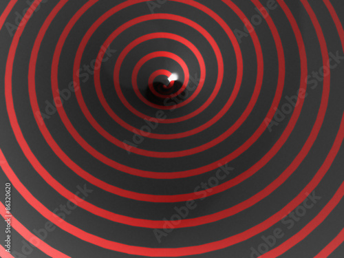 Plakat fala ruch spirala