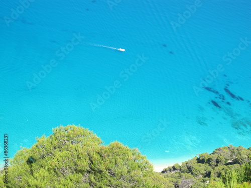 Fototapeta woda łódź motorówka grecja