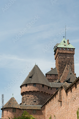 Plakat zamek witryny turystyczne głośny