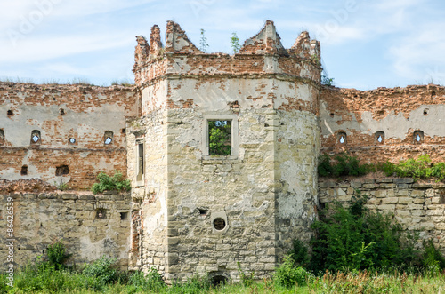 Naklejka antyczny rycerz pejzaż trawa