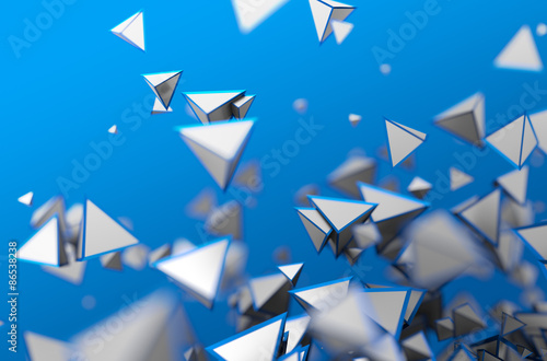 Plakat 3D abstrakcja piramida