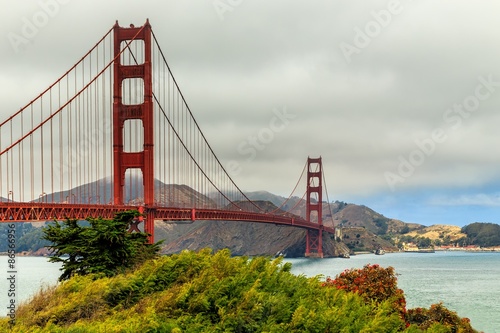 Naklejka golden gate morze pejzaż