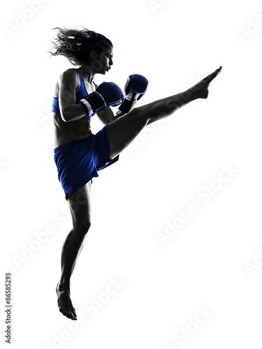 Fotoroleta kobieta ludzie kick-boxing