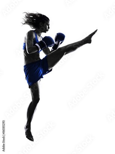Fototapeta kobieta ludzie kick-boxing