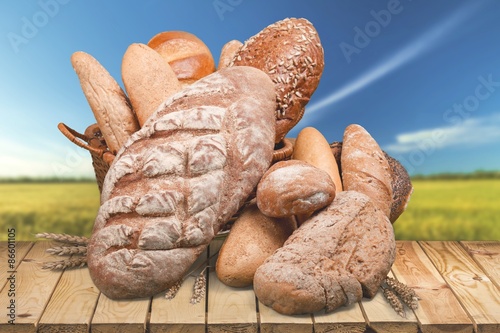 Naklejka Bread, Cereal Plant, White.