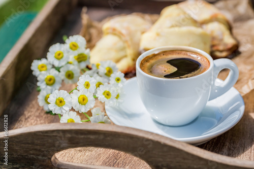 Obraz na płótnie ogród expresso jedzenie kawa wiejski