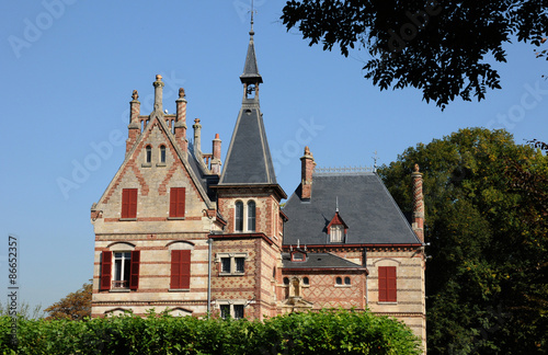 Plakat francja architektura zamek tourismus