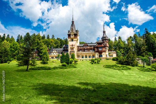 Fotoroleta rumunia zamek architektura lato pałac