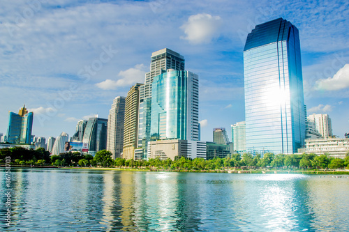 Naklejka Benjakiti Park in Bangkok, Thailand