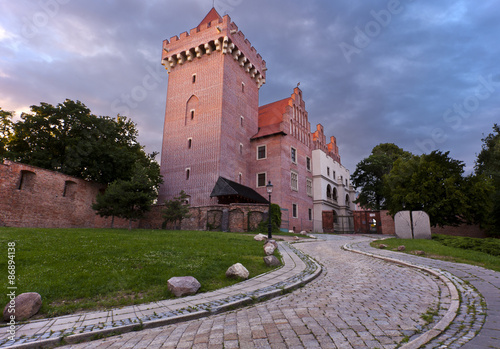 Plakat wzgórze miasto poznań zamek zachodni