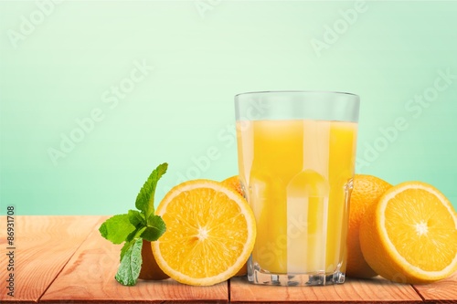 Naklejka owoc napój świeżość owoc cytrusowy sok