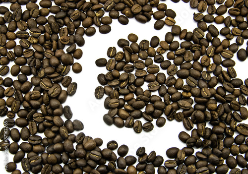 Naklejka ziarno kawa obiekt kukurydziany ciemny