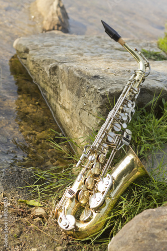 Plakat pejzaż natura jazz brzeg lato