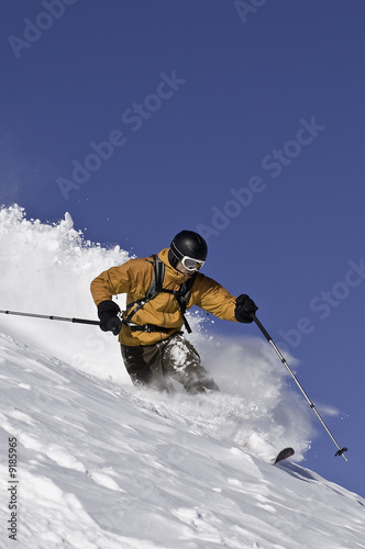 Fotoroleta narciarz niebo sportowy śnieg sport