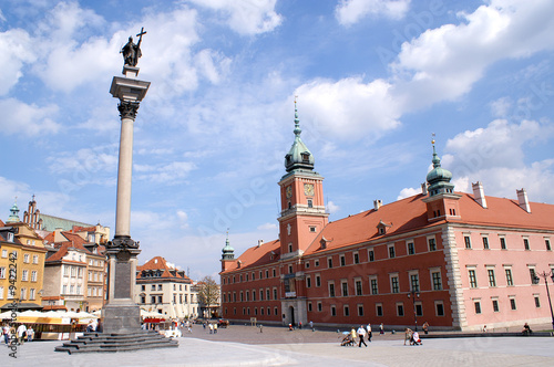 Obraz na płótnie zamek statua warszawa rynek