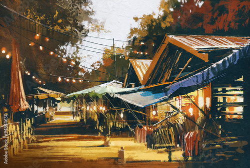 Obraz na płótnie rynek ulica azja wiejski piękny