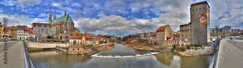 Naklejka panorama kościół most europa