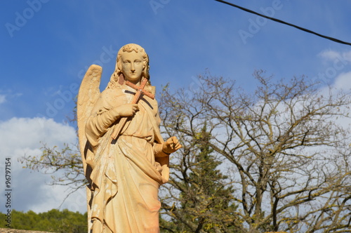 Plakat święty statua wiara