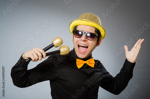 Obraz na płótnie dyskoteka mikrofon mężczyzna