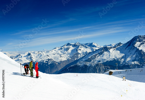 Naklejka śnieg jazda konna trasa narciarska