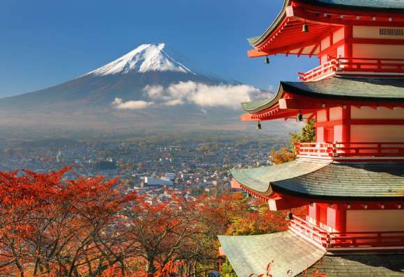 Fototapeta Chureito Pagoda na tle Fuji